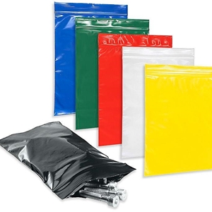 Colored ziplock bags